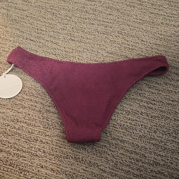 Tori Praver Lanai Textured Cheeky Bikini Bottoms Size Large
